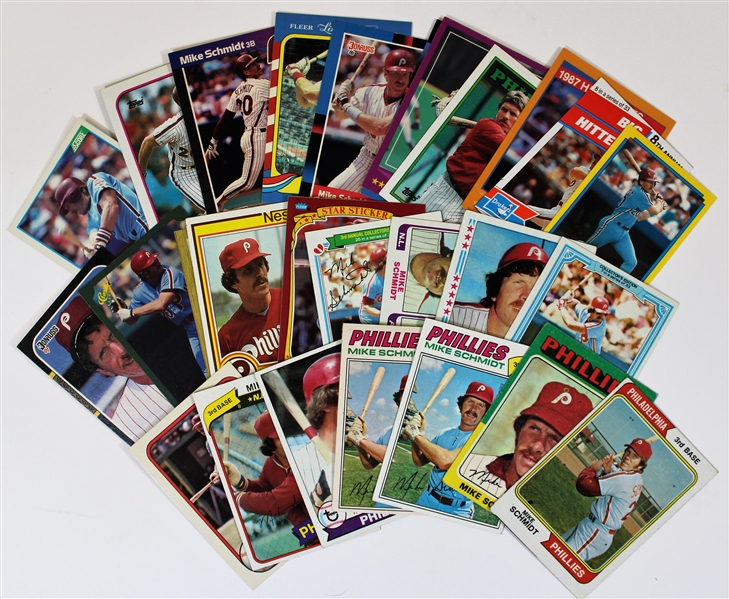Mike Schmidt lot of 25 Baseball Cards