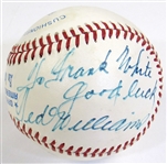 Ted Williams Signed Baseball to Frank White 