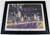 Kansas University Basketball Signed Framed Nick Collison Print