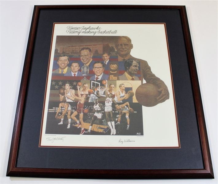 Kansas University Framed Sports History Signed Roy Williams