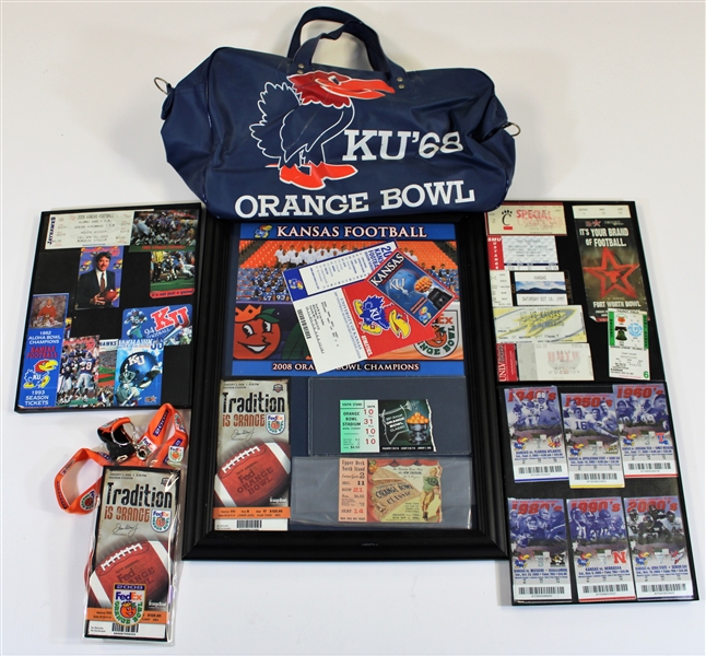 Orange Bowl Kansas Football Tickets and Travel Bag