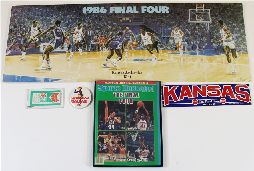 1986 Final 4 Kansas Basketball Lot