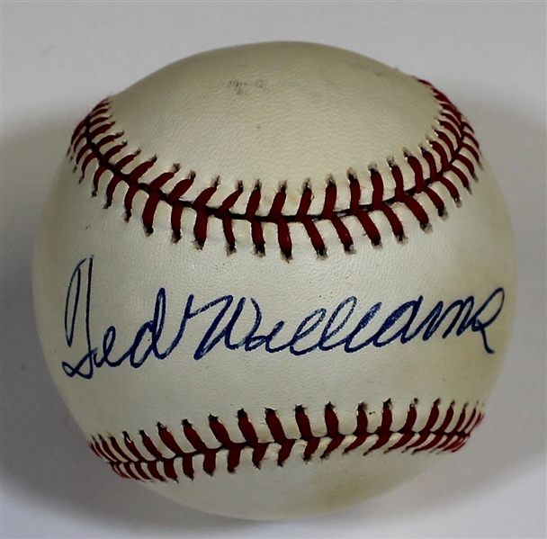 Ted Williams Signed Baseball - JSA Full Letter