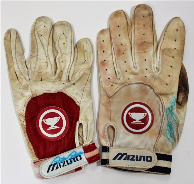 Pete Rose Game Used & Signed Batting Gloves 2 Separate Gloves