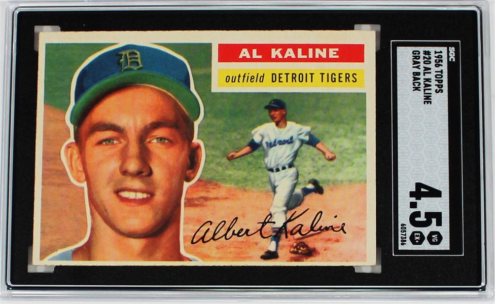 Al Kaline 1956 Topps Gray Back #20 SGC 4.5