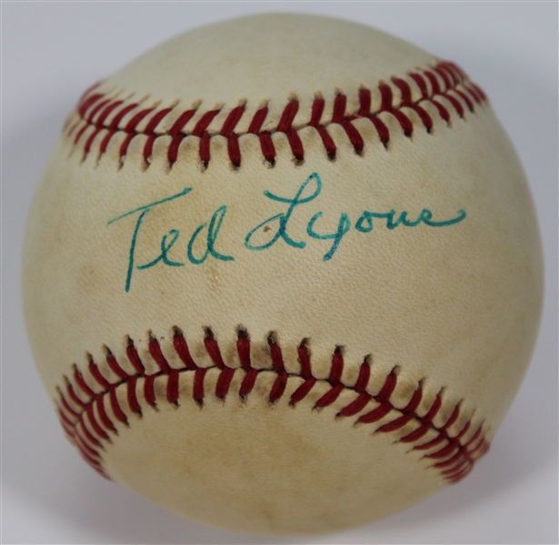 Ted Lyons Signed Baseball - JSA