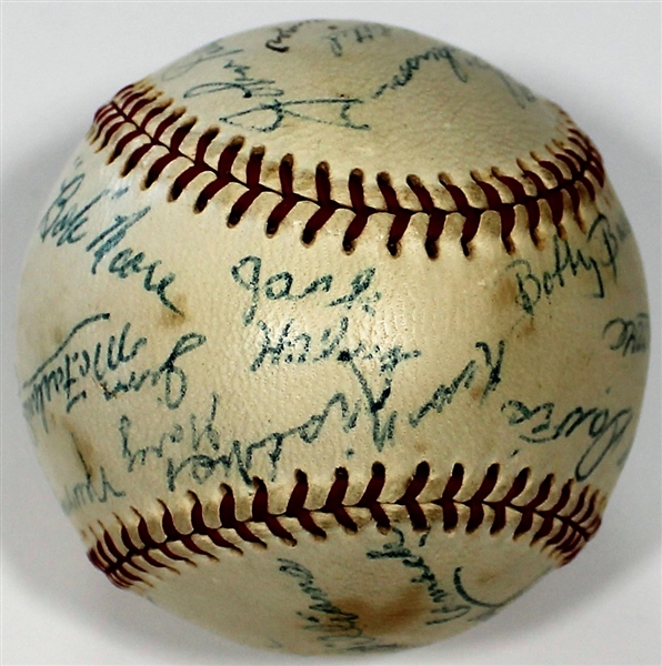 1957 North Platte Indians ( Rudy York ) Team Signed Baseball