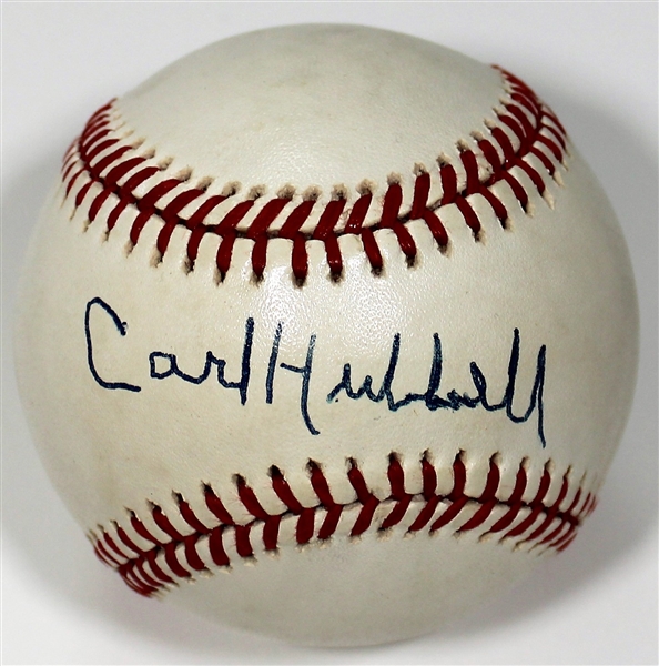 Carl Hubbell Signed Baseball - JSA
