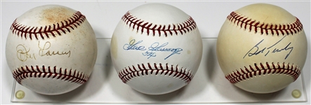 Don Larsen - Goose Gossage - Bob Turley Signed Baseballs - JSA