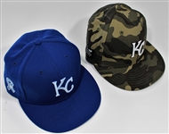 Lot of 2 Mike Minor Kansas City Royals 2021 GW Cap MLB Authentication - 