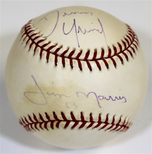 Dennis Quaid & Jim Morris Signed "The Rookie" Baseball