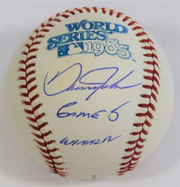1985 Game Used WS Baseball Signed Danny Jackson