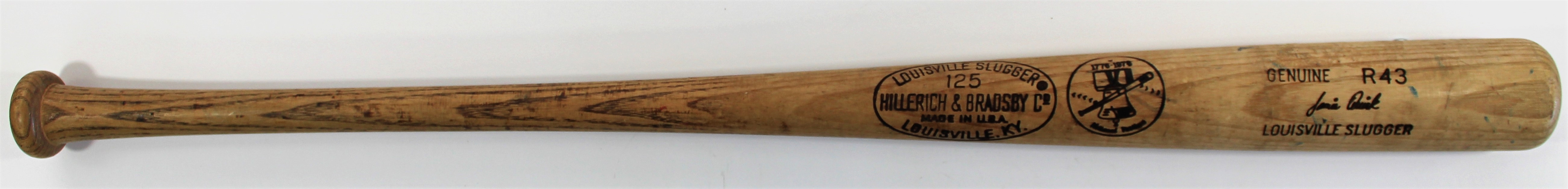 Jamie Quirk 1976 BI-Centennial Game Used Royals Bat