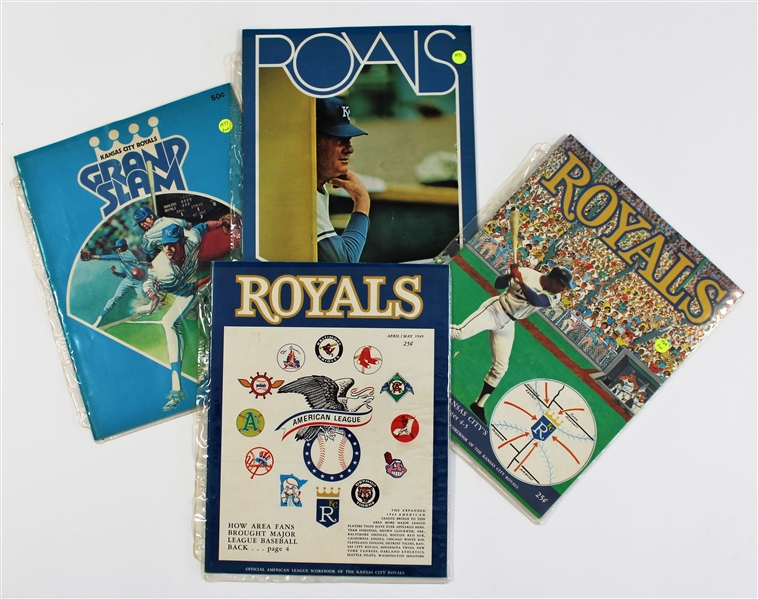 Kansas City Royals Team Programs - 1969-1969-1971-1977