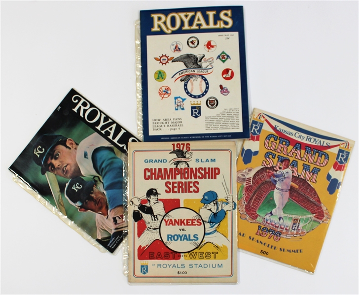 Kansas City Royals Team Programs 1969-1971-1976-1976