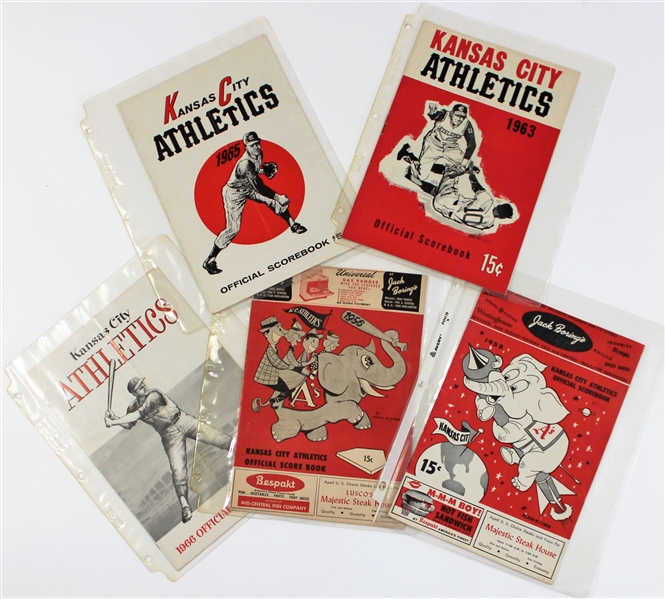 Kansas City Athletics Score Books - 1956-1958-1963-1965-1966