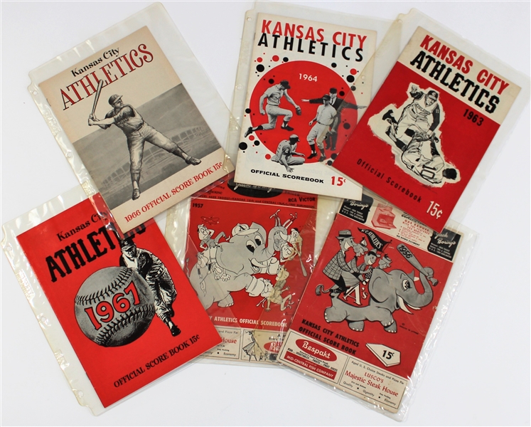 Kansas City Athletics Score Books - 1956-1957-1963-1964-1966-1967