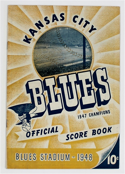 Kansas City Blues Rare 1947 Mint Condition Score Book
