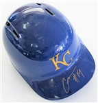 Cheslor Cuthbert Game Used & Signed Kansas City Royals Batting Helmet