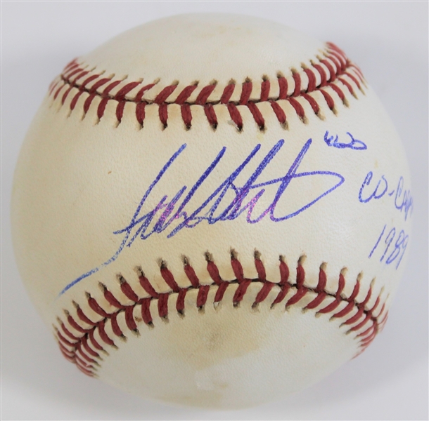 Frank White Signed in Person Baseball Co-Captins 1989