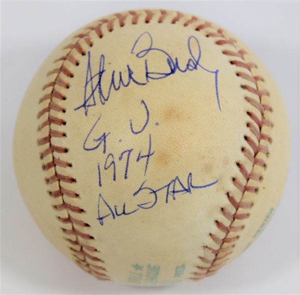 Steve Busby GU Signed Baseball 1974 All-Star