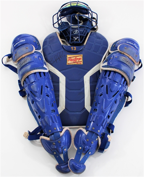 Salvador Perez 2019 Game Used & Signed KC Royals Catchers Gear & Mask