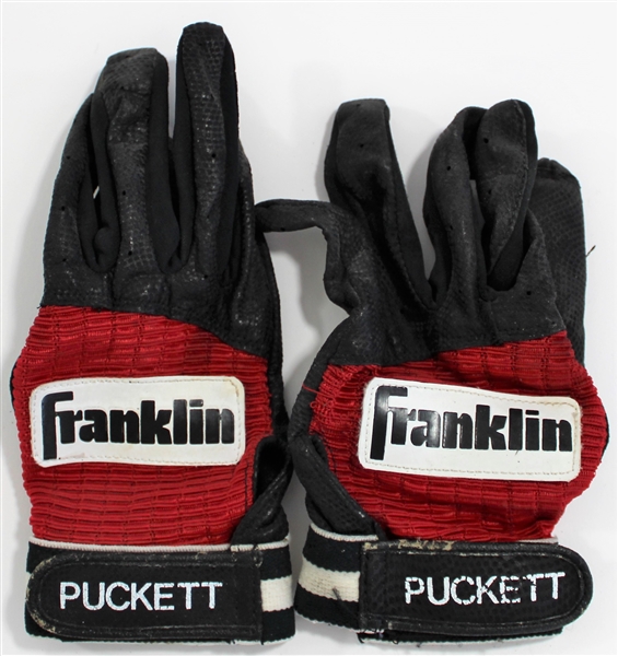 Kirby Puckett 1992 Twins Game Used Batting Gloves 