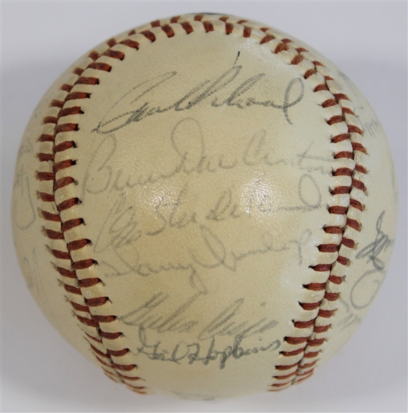 Kansas City Royals 1972 Team Signed Baseball