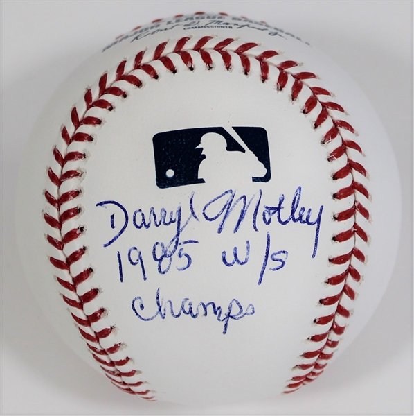 Darryl Motley Signed "1985 WS Champs" Baseball 