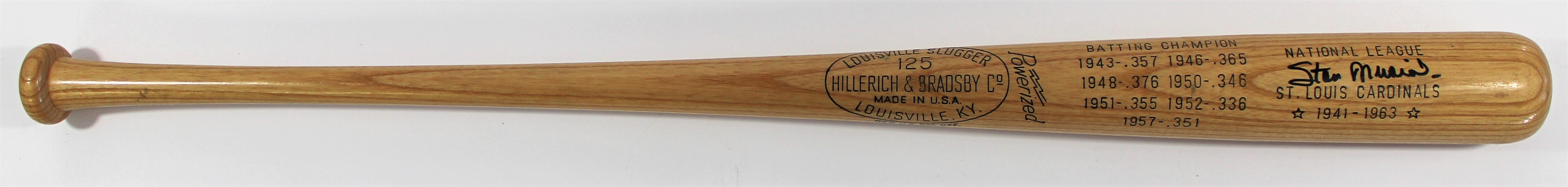 Stan Musial Signed St. Louis Cardinals Stat Bat