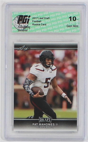 Patrick Mahomes II 2017 Leaf Draft Rookie Card