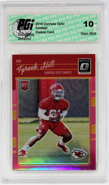 Tyreek Hill 2016 Donruss Rookie Card Gem Mint 10