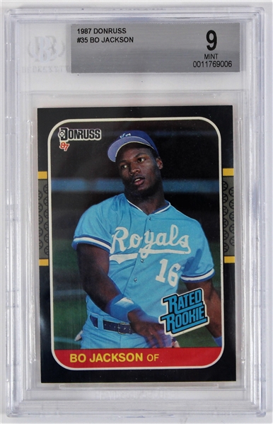 Bo Jackson 1987 Donruss Beckett Mint 9 Card