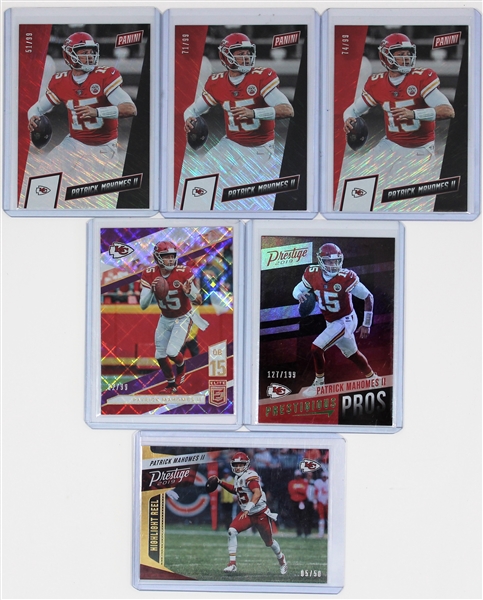 Patrick Mahomes II Lot of 6 Numbered Cards 