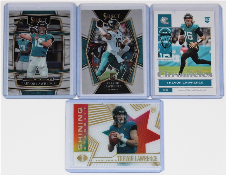 Trevor Lawrence Lot of 4 JAX Jags Cards