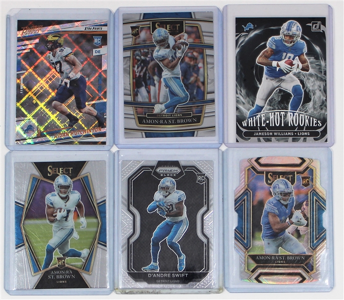 Detroit Lions Lot of 6 Cards - Hutcinson