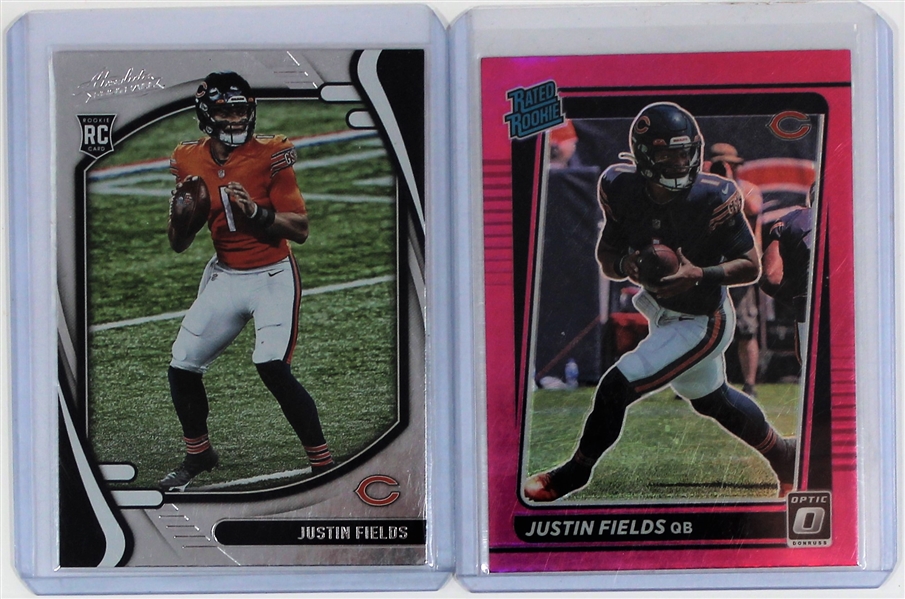 Justin Fields Chicago Beards Lot of 2 Cards