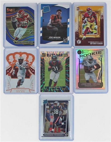 Lot of 7 NFL RB Cards Taylor- Mixon - Helaire