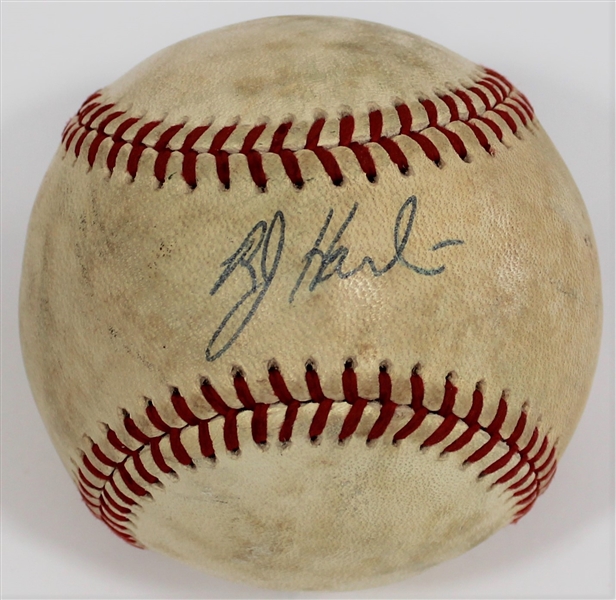 Bob Hamlin Signed Game Used Baseball