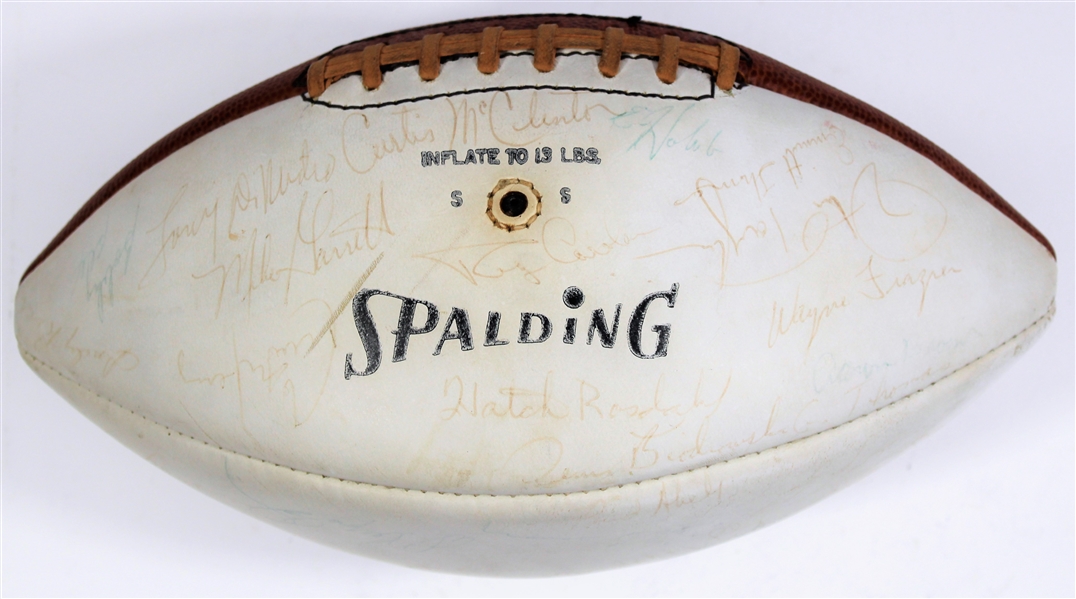 1966 Kansas City Chiefs Team Signed Football 1st Super Bowl