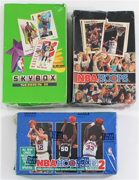 NBA Sky Box 1992-93 - NBA Hoops 1991-92 -Skybox II 19-92 All sealed Cards