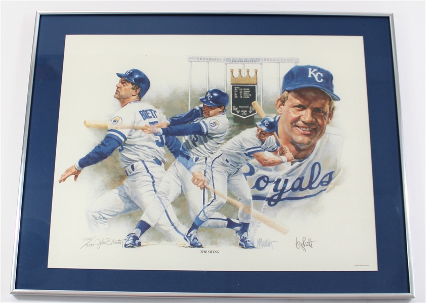 George Brett Signed numbered Limited Edition Print. "The Swing"