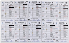 Kansas City Line up Cards - 2021 all Signed & MLB Auth Lot of 10 