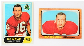 Len Dawson & Ed Budde Kansas City Chiefs Cards
