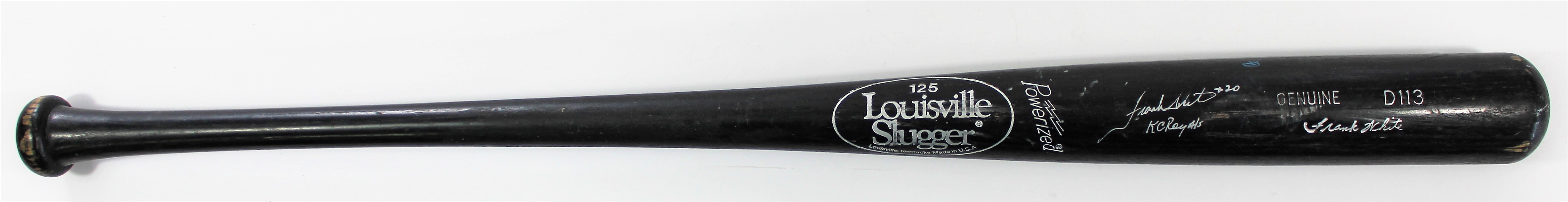 Frank White Game Used & Signed 86-89 Bat - JSA Autograph 