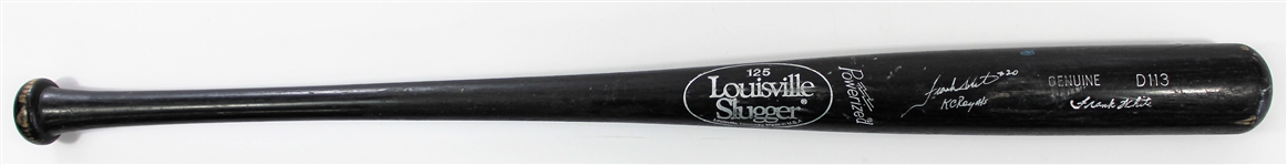 Frank White Game Used & Signed 86-89 Bat - JSA Autograph 