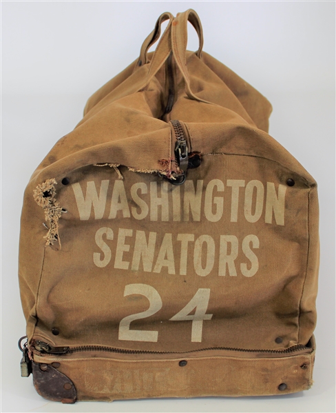  Horacio Pina Game Used 1971 Washington Senators Travel Bag