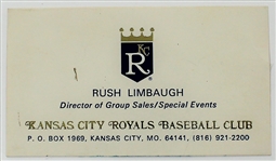 Rush Limbaugh Kansas City Royals Business Card
