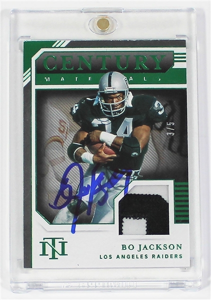 Bo Jackson Signed Los Angeles Raiders Card - Beckett Witness