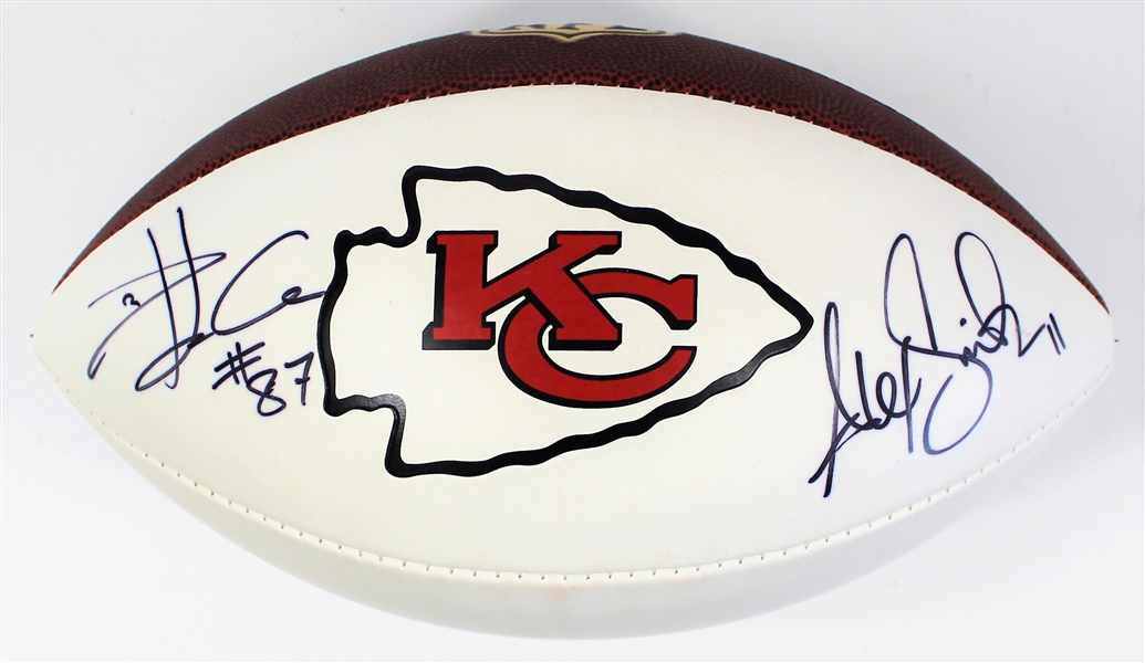 Kansas City Chiefs Signed Football - Travis Kelce - Alex Smith